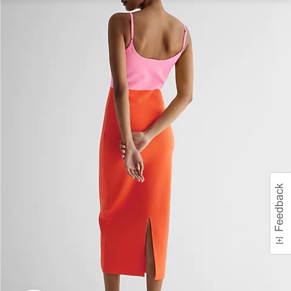 Colorblock fitted dress